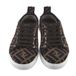 Fendi Canvas Animal Print Sneakers